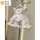 Bang Eve Pink Carrot Style Lolita Princess Dress Baby Bow Princess Style Puff Skirt Western Style Girls Dress Main Picture Style 90 Recommended Height 70-80cm