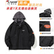 Woodpecker (TUCANO) jacket men's spring and autumn men's fake two-piece hooded assault jacket student couple loose cotton clothes men 302-black spring and autumn style L 100-120Jin Jin equals 0.5 kg