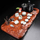 Ai Yingjia tea tray solid wood rosewood hand-carved high-end tea set set Chinese retro Kung Fu tea table with water boiler rosewood fish every year 100cmA6-Wanhua Jinxiu