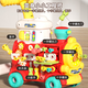 Parenting Baby Multifuncional Multifuncional Educación temprana Juguete Educational Push and Pull Train Baby Walker Niños de 1 a 3 años Boys and Girls Gift 5 en 1 Multifuncional Tren multifuncional
