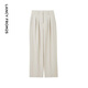Langzi high-end straight wide-leg pants, temperament formal pants, summer new professional suit pants, white velvet M