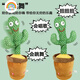 Rainbow House Dancing Cactus Geburtstagsgeschenk für Freundin Kinder, Mädchen, Jungen, Kaktus können singen und aufnehmen. Wiederaufladbares Modell [Tik Tok Hot Song + Aufnahme]