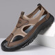 Yierkang Prince Men's Bottle Bottle Sandals Полая сетчатая сетчатая летняя воздухопроницаемая не скользящая легкая спорт и пляжные туфли на отдых S826 Black 46