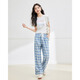 
IEF/Aiyi Fashion Set 2025 Summer New Korean Style Fashion Casual Sports Style Slimming Top and Lower Pants White S
