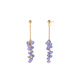 DL 1998 Fat Donglai same style tanzanite earrings lavender earrings natural tanzanite 925 silver original handmade pine wood gift box packaging