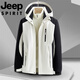 Jeep Spirit Jeep International Marke Outdoor Schuhe Männer und Frauen Drei-in-Eins-Jacken im Herbst und Winter plus Wind Wind Waterfacher Bergsteiger Anzug Militär Frauen 9889 L.
