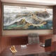 Pupan River and Mountain Great Wall Chinese Painting Back Mountain Picture Boss Office Decoration Living Room Background Wall Landscape Hanging Paintings Calligraphy and Painting CT-3892 Great Wall Welcome Pine, frame length 140 high 60cm-SF Express Elegant Home