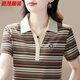 Xuanmou Polo Verano de verano NUEVA Camiseta nueva Tapa de manga corta de la sola sola de la madre de seda para que se vea adelgazante 9926 en polvo M Recomendado 85-100 Jin [Jin iguala 0.5 kg]