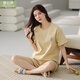 Mengxinsheng Brand Pure Cotton Pajama для женщин в летних шортах с короткими рукавами.