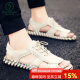 Sandalias de cuero de carpintería de carpintería 2025 NUEVO SUMER SUMER OUTER DE CUERO MARCA DE LA MARCA Romana Conducción de sandalias de playa HY/HY9926-A- A- AHEVE 39 Código deportivo