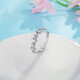 Lao Fengxiang pt50 platinum small lucky imitation diamond four-leaf clover women's ring as a birthday gift for girlfriend and wife platinum about 3.19g