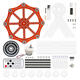 Colorful electric Ferris wheel model kit electronic DIY fun and creative LED light welding parts TJ-56-675 kit + T-type power cord
