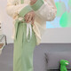 OULUXI solid color wrinkled cloth cotton confinement clothes spring and autumn pregnant women pajamas in summer breathable sweat-absorbing and postpartum breastfeeding clothes AXXE724 concentric knot L code (recommended 90-115 Jin [Jin equals 0.5 kg])