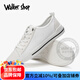 Walker Shop帆布鞋男夏季镂空小白鞋男潮流百搭休闲透气网面板鞋男士网鞋子男 白色 41