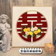 新婚结婚礼物喜字肌理画石英砂数字油画diy手工玫瑰装饰挂画 qx10975肌理画 40*40cm加厚实木内框