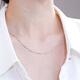 Meluxe platinum necklace PT950 platinum chain flash O chain birthday gift for girlfriend and wife, about 5.29g-46cm
