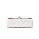 CALVIAKRIM International Light Luxury Brand 2025 New Leather Bag Diamond Chain Bag Crossbody Bag High-end versatile shoulder bag Rice white