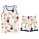 Xiandele pijama integrado con almohadilla de pecho para mujeres en verano chaleco delgado de algodón puro para el verano para niñas traje de ropa para el hogar sin mangas con almohadilla de cofre para mujeres-y9859 M mujeres_gestimentadas 80-100Jin [Jin equivale a 0.5 kg]