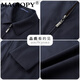 
MAGIOPY light luxury high-end brand mulberry silk jacket for men spring and autumn new versatile worsted wool executive jacket for men navy blue S