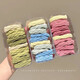 Dopamine Gradient Hair Tie High Elasticity Rubber Band Hair Ins Head Rope Ponytail Thick Hair Accessories Advanced Three-Color Stripes Mixed Pack - 30 pcs