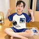 何佳功叮当猫男童睡衣 夏季短袖男孩卡通儿童中大童小孩子套装家居服 KYM短套6627恐龙 170 10码 建议身高110-120CM