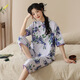 Yalu Summer National Style Pajamas Женский костюм тонкая повседневная национальная тенденция с коротки