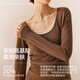 Banana hot leather 301+ thermal underwear for women's autumn clothes, bottoming shirt, cotton, antibacterial, hygroscopic, heat-willing, can be worn outside with high collar and inner wear