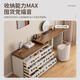 Naihe 2025 new style bedroom medieval cream style dressing table simple modern walnut drawer cabinet integrated solid wood dressing table walnut 120 dressing table + six drawer cabinet (without mirror)