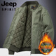 JEEP SPIRIT Chaqueta Hombre Otoño e Invierno Nueva Juventud Suelta Talla Grande Top Informal Algodón Cuello de Béisbol Ropa de Trabajo Engrosada Chaqueta de Hombre Algodón Verde Ejército M