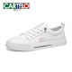 Katile crocodile men's shoes for summer breathable low-top white shoes with one foot, trendy shoes, sports and casual leather shoes for men EY6624 white 38