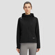 迪桑特（DESCENTE）WOMENSRUNNING系列AERODRY舒适运动连帽长袖夹克外套女款 BK-BLACK S