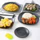 Vedina de metamina Placa negra Catering comercial Placa de plástico Barra de barra Placa de bocadillo Kimchi plato LJP1098 Media pieza 36 piezas