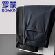 Romon High-End großgröße Ice Seidenhose Herren Sommerfette Casual Hosen lose plus Fett plus elastisches Geschäft Bügelhosen LZ9930 Black 40