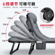 Nanjiren folding bed recliner single bed office nap chair folding nap bed companion bed simple camp bed light hemp gray