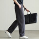Kuraishi Kazuki Japanese style pleated drawstring solid color sports casual pants men's trousers 2025 autumn new commuter loose straight sweatpants Paris gray plus velvet style XL (recommended 141-155 Jin Jin equals 0.5 kg)