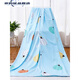 Cotton silk artificial cotton double layer blanket for children and infants summer thin cover single quilt double-sided cotton silk summer cool quilt Blossoming pink 110*140cm (double layer single cover)