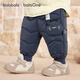 Balabala children's clothing baby down pants boys' trousers girls' pants winter wear warm pants baby high waist belly protection cute and cute