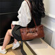 Spring and summer retro versatile new shoulder bag fashionable work commuting fashion bag casual versatile niche shoulder red brown