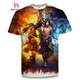 
Yamamori Nanshi 2025 short-sleeved Naruto anime series T-shirt 3D printed trendy casual tops Xiao Quan family photo TXU1504 S suitable for 80-90Jin [Jin equals 0.5 kg]