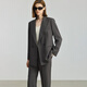 LILY2025 new autumn women's gray style, high-end, simple professional commuting casual suit jacket 509 dark gray L
