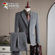 Woodpecker Men's Suit Suit High-end Handsome Business Formal Work Wear 2025 New Slim Casual Suit Jacket Navy Blue (Suit + Pants) 2XL Recommended 150Jin Jin is equal to within 0.5kg