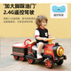 Wu Suowei's small train can sit on a remote-controlled children's electric car for boys and girls, a toy four-wheel car, a two-seater baby battery car, a retro Yingyuan powder, a single electric single drive + front end + carriage