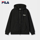 Официальная пара FILA вязаная куртка с капюшоном 2025 Зимние повседневное плюшевое плюшевое топ