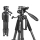 NEEWER/SAB264 camera tripod with monopod, SLR, micro-Single phone, rocker arm tripod, live photography, selfie, video stand, trekking pole, night fishing light, limited time special offer, 142cm grade - aluminum alloy - more stable and lighter