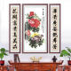 Sanqihu Zhongtang Gemälde Gemälde Wohnzimmer Hängende Malerei ländliche Halle Grand Chinese Gemälde Fu Lu Shou Bild Lobby Couplet Dekoration Malerei Fu Lu Shou Style 10050 cm + 10025 cm auf beiden Seiten elegant rot und braun