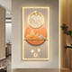Frost Soul Light Entrance Hanging Painting Light Luxury Style Decorating Pintura Fulu Abstracto Mural Light Modern Entrance Puerta Sala de estar Corredor LP9357 50*10047 Estilo HD Black HD Micro-spray (marco de imagen cepillada de metal +