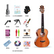 Ajima Full Single Mahagony Bright Ukulele Anfänger Männliche Schüler Erwachsener Frauen kleiner Gitarre A5 26-Zoll Holzfarbe Elektromodell