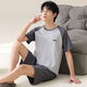 Meng Xinsheng Pure Cotton Short Sleeve Shorts Herren-Heimkleidung für Sommer tragbare antibakterielle Feuchtigkeitsabsorbing und Wunden kann außerhalb des Traum-Kurzarm-Sets von OMM13601 L getragen werden
