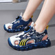 Children's Sandals Boys Summer 2025 New Baotou Beach Shoes for Big Children Boys Soft Bottom Anti-Slip Summer Mesh Sapphire Blue 38