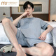 
Modal Men's Summer 2025 New Pajamas Pure Cotton Short Sleeve Home Suit Men's Teenagers Summer Summer Large Size HDE-9922 L